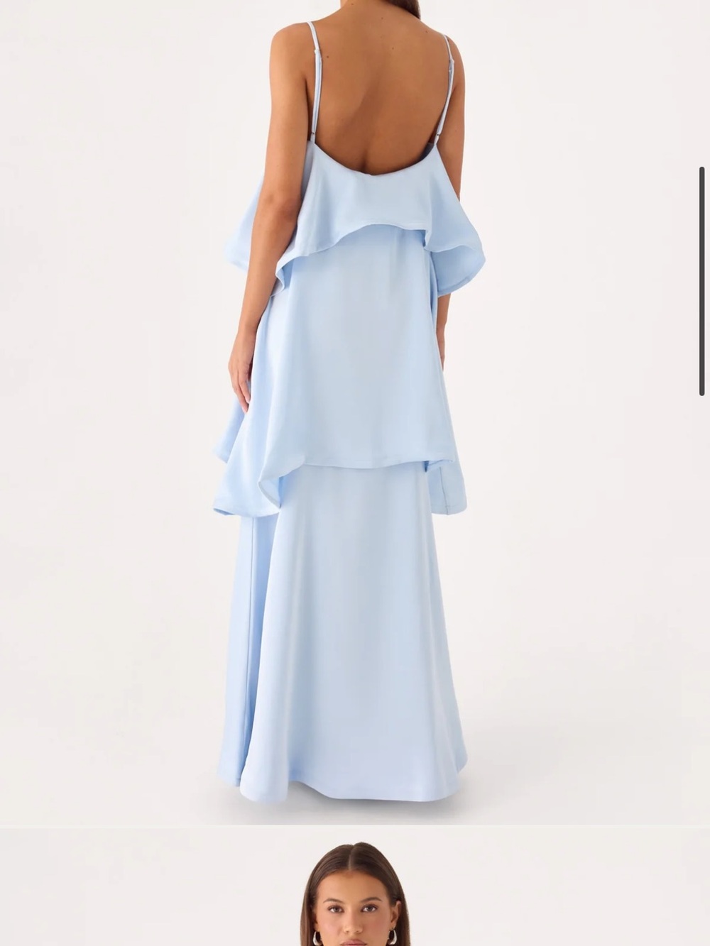 Peppermayo Light Blue Tiered Maxi Dress - Picture 2 of 3